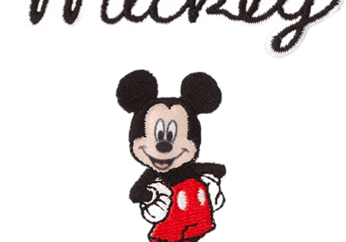 Iron-On Mickey Mouse Body with Script Applique