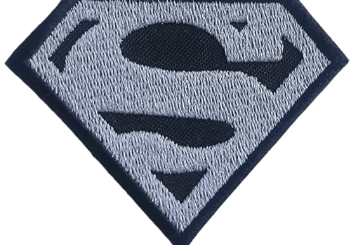 Superman Logo Patch Silver